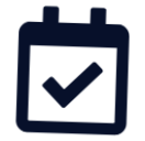 calendar with check icon